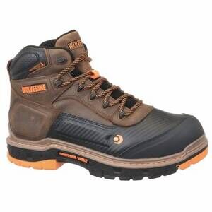 NEW WOLVERINE men's overpass composite toe waterproof work boots in brown